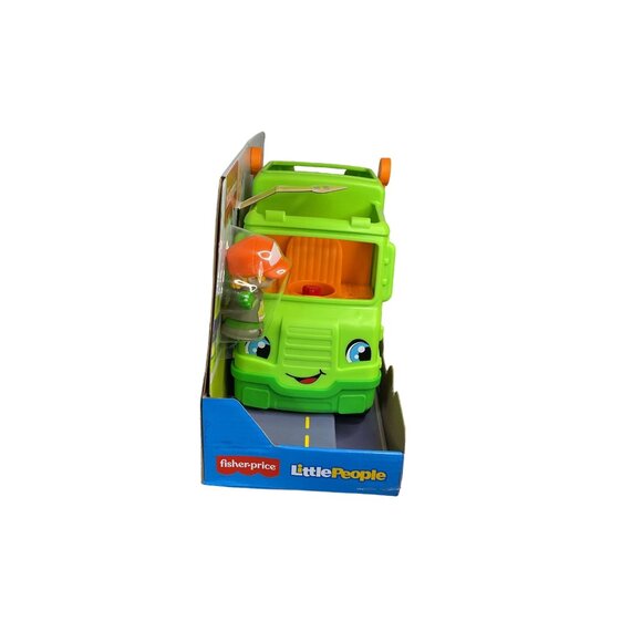 Fisher Price Little People Recycling Truck Musical Toddler Garbage Toy Set #2 - Picture 3 of 5